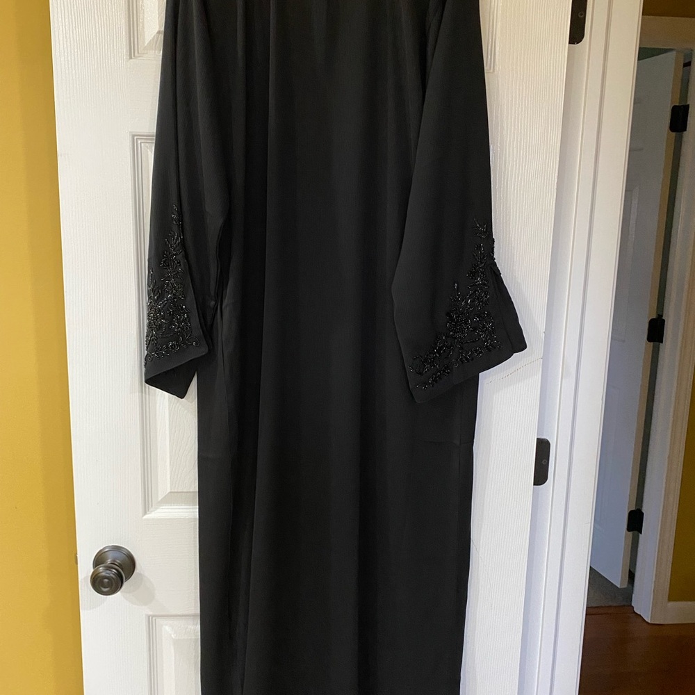 Black beaded Abaya - brand new